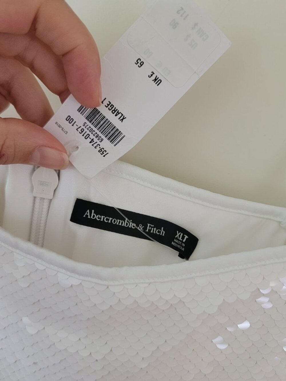 ABERCROMBIE white sequin dress - Picture 2 of 2